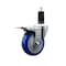 Service Caster 4'' Blue Poly Swivel 1-1/4'' Expanding Stem Caster Total Lock Brake SCC-EXTTL20S414-PPUB-BLUE-114 - alternate 1